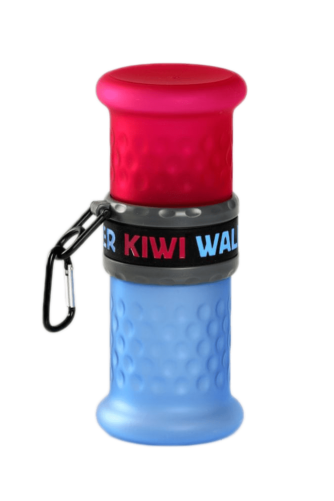 KIWI WALKER Cestovní láhev 2in1, růžová/modrá