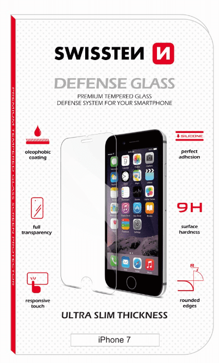 Levně SWISSTEN Ochranné temperované sklo Apple iPhone 7/8 RE 2,5D (74507777)