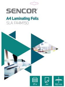 Sencor SLA FA4M150 laminovací folie formát A4 25 ks 