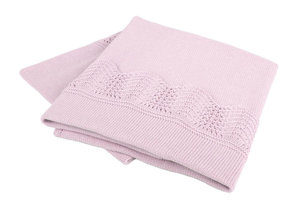 Interbaby deka přízová lem 75×100 růžová