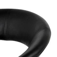 Design Scandinavia Barové židle Plump (SET 2ks), syntetická kůže, černá