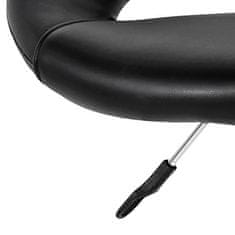 Design Scandinavia Barové židle Plump (SET 2ks), syntetická kůže, černá