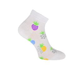 OXSOX dámské barevné veselé kotníkové ponožky ananas a palmy 34114 4-pack, 35-38