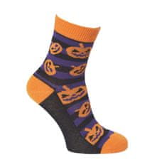 OXSOX Dětské vzorované barevné dívčí i chlapecké ponožky Halloween 34101 3-pack, oranžová, 35-38