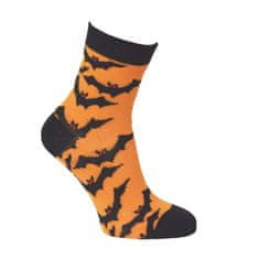 OXSOX Dětské vzorované barevné dívčí i chlapecké ponožky Halloween 34101 3-pack, oranžová, 35-38