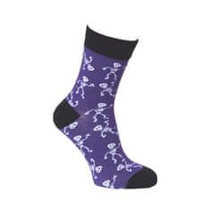 OXSOX Dětské vzorované barevné dívčí i chlapecké ponožky Halloween 34101 3-pack, fialová, 31-34