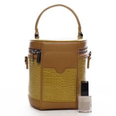 David Jones Designová menší koženková kabelka Smiley, žlutá
