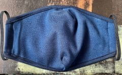 Rouška textilní, 2 ks, modrá ( NAVY ), 2 vrstvá, kapsička na filtr, velikost UNI