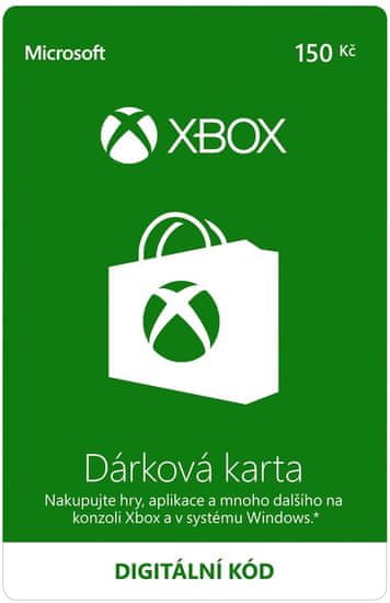Microsoft Xbox - Dárková karta 150 Kč (K6W-01249) - elektronicky
