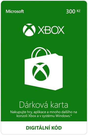 Microsoft Xbox - Dárková karta 300 Kč (K6W-01251) - elektronicky