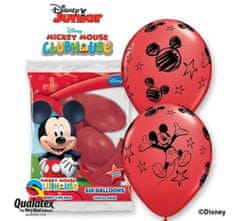 Párty balónky latexové - myšák Mickey Mouse 30 cm - 6 ks