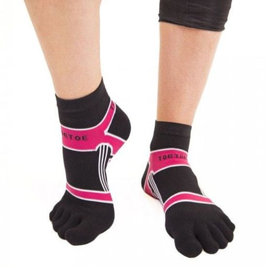 TOETOE dámské polyamidové sportovní barevné prstové ponožky SPORTSM,