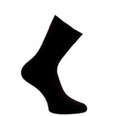 RS klasické dámské hladké bavlněné černé ponožky bez gumiček 13312 3-pack , 35-38