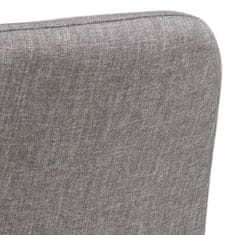 Design Scandinavia Jídelní židle Wilma (SET 4ks), tkanina, světle šedá/dub