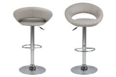 Design Scandinavia Barová židle Plump, syntetická kůže, taupe