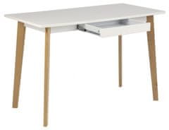 Design Scandinavia Pracovní stůl Raven, 117 cm, MDF, bílá