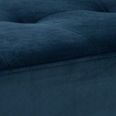 Design Scandinavia Lavice Glory, 95 cm, tkanina, modrá