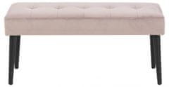 Design Scandinavia Lavice Glory, 95 cm, tkanina, růžová