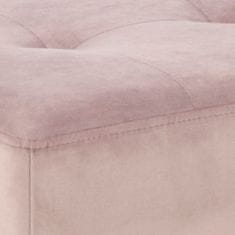 Design Scandinavia Lavice Glory, 95 cm, tkanina, růžová