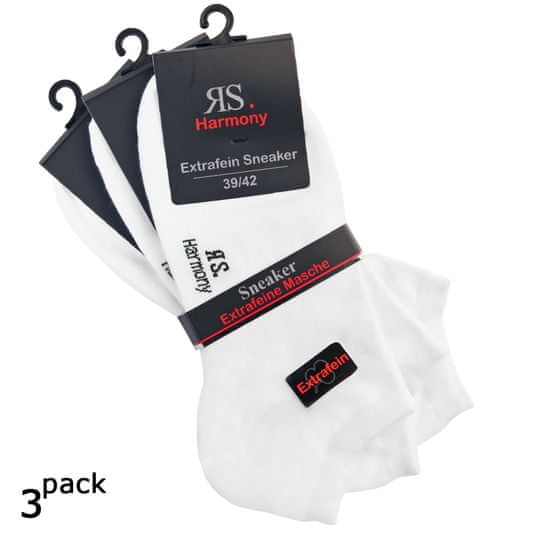 RS dámské bavlněné letní nízké sneaker jednobarevné ponožky 15022 3-pack