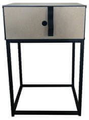 Design Scandinavia Noční stolek Mitra, 62 cm, MDF, černá