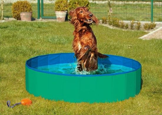 Karlie skládací bazén pro psy zeleno/modrý 160x30 cm