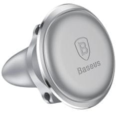 BASEUS Magnetic Air Vent magnetický držák na mobil do auta, stříbrný
