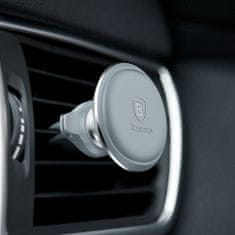 BASEUS Magnetic Air Vent magnetický držák na mobil do auta, stříbrný