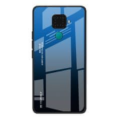 MG Gradient Glass plastové pouzdro na Huawei Mate 30 Lite, černé-modré