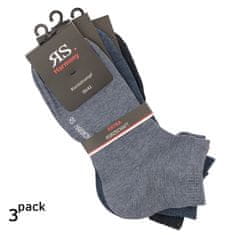 RS pánské bavlněné letní kotníkové jednobarevné hladké ponožky 35199 3-pack, 39-42