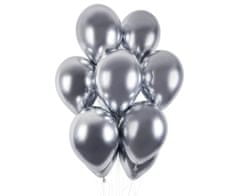 Gemar latexové balónky - chromové stříbrné - 50 ks - 33 cm