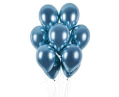 Gemar latexové balónky - chromové modré lesklé - 50 ks - 33 cm