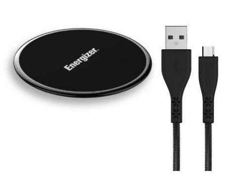 Energizer Bezdrátová nabíjecí podložka LifeTime Qi 10W s Micro USB kabelem černá (WLACBLBKM)