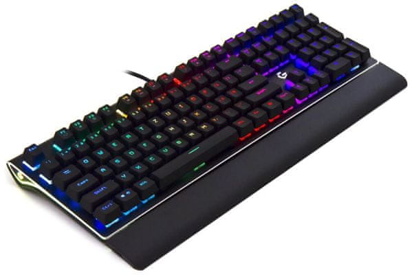 CZC.cz GK600 Nightblade herní RGB klávesnice  mechanická hliníkové tělo odolná opletený kabel