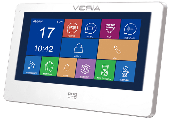 Veria LCD monitor videotelefonu VERIA 7077B bílý