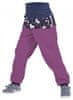 Unuo dívčí softshellové kalhoty slim s fleecem Jednorožci 86 - 92 fialová