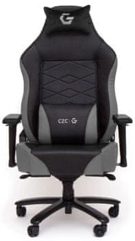 CZC Bastion GX600G doublewheel pogumovaná kolečka nastavitelná výška sedací plochy ergonomické tvarování a polstrování