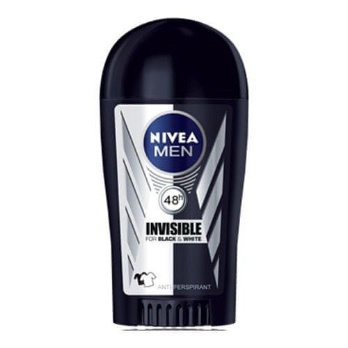 Nivea Tuhý antiperspirant pro muže Invisible For Black & White Power 40 ml 2 ks