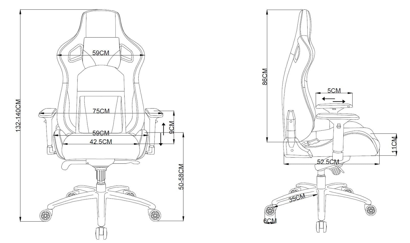 CZC Throne GX800G ergonomické polstrovanie hojdacia mechanika viacnásobné nastavenie 