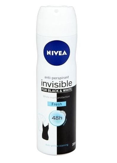 Nivea Antiperspirant ve spreji Invisible For Black & White Fresh 150 ml
