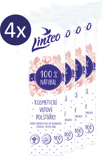 LINTEO Odličovací polštářky Linteo 4 x 100 ks