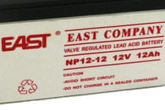 Eurocase Baterie EAST NP12-12, 12V, 12Ah (RBC4)