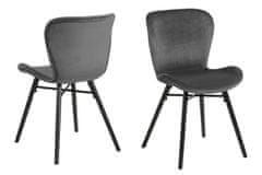 Design Scandinavia Jídelní židle George (SET 2 ks), tmavě šedá