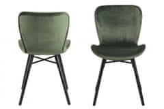 Design Scandinavia Jídelní židle George (SET 2 ks), tmavě zelená