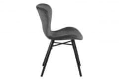 Design Scandinavia Jídelní židle George (SET 2 ks), tmavě šedá