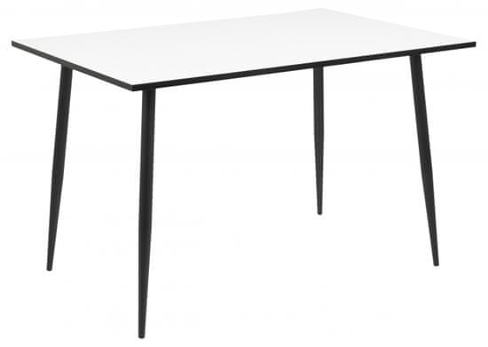 Design Scandinavia Jídelní stůl Wila, 120 cm, bílá / kov