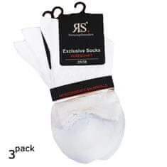 RS dámské extra tenké ponožky s ozdobným lemem z mercerované bavlny 1195218 3-pack, bílá, 39-42