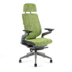 KARME MESH - Kancelářská židle s podhlavníkem - potah mesh , zelená
