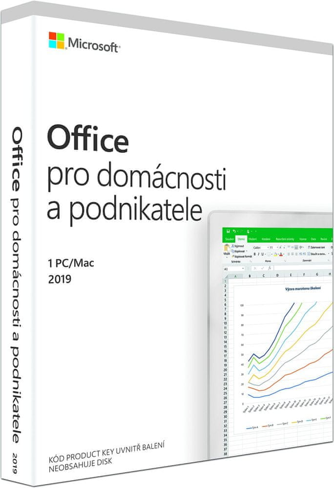 Levně Microsoft Office 2019 pro domácnosti a podnikatele (T5D-03183) - elektronická licence, pouze k PC