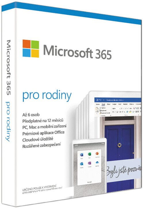Levně Microsoft 365 pro rodiny (6GQ-00092) - elektronická licence, pouze k PC